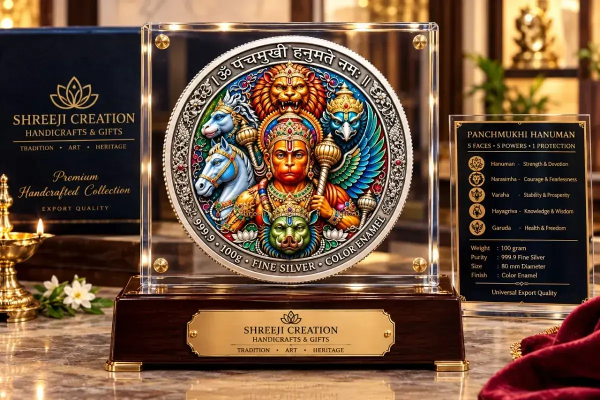 Tirupati Balaji Sri Venkateswara Maha-Sanctum 999 Silver Relic - Shreeji Creation