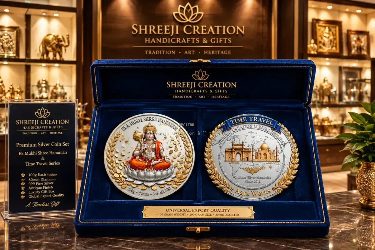Shrinathji Pushtimarg Govardhanadhari Pure Silver 999 Shrine - Shreeji Creation